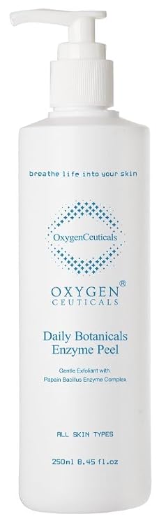 OxygenCeuticals Daily Botanicals Enzyme Peel Gentle Exfoliating Gommage with Pineapple & Papaya Extracts, Natural Enzyme Peel for Refines Pores & Smooths Texture 8.45 fl.oz (250ml)