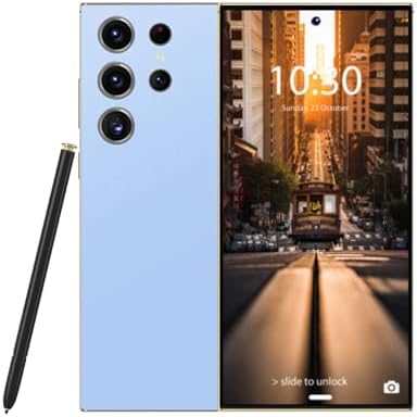 Echoamo C24 Ultra Unlocked Phone 5G Dual SIM, 8GB256GB Large Storage Unlockedphone, Android 14.0 Cell Phone, 6800 mAh Battery Smart Phone, 6.8-inch HD ScreenFingerprint LockGPS Blue