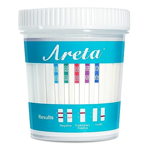 Areta Multi-Drug Test Cup: Over The Counter Use at Home Urine Test Kits Testing 5 Metabolite ACDOA-754 25 Pack