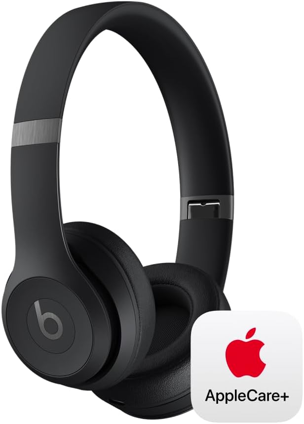 Beats Solo4 On-Ear Wireless Headphones - Matte Black  AppleCare for Headphones - Beats