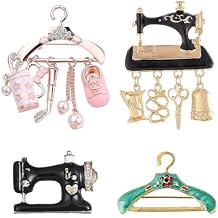 4Pcs Enamel Sewing Scissors Brooch Pins for Stylish Office Accessory Gift