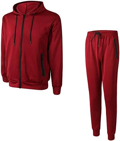 URBEX Mens Athletic Tracksuits Long Sleeve Hoodie Sweatsuits for Men 2 Piece Sets Full Zip Jogging Suits Jackets and Pants