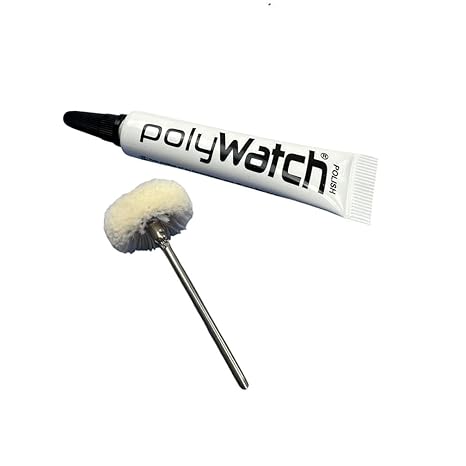 PolyWatch Plastic Watch Crystal Scratch Remover Polish Tool with Mounted String Buff Soft Polishing