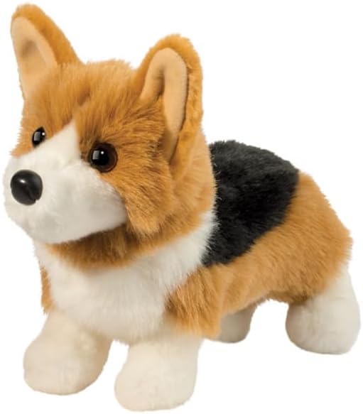 Douglas Gizmo Tri Color Corgi Plush Stuffed Animal, 11 Inch Soft Puppy Toy