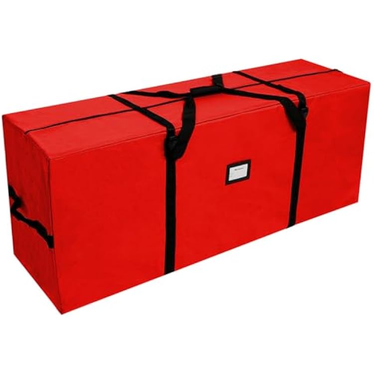 AerWo Christmas Tree Storage Bag 7.5 ft, Large Christmas Tree Storage Box, Christmas Storage Containers Fits Up to 7.5 Ft Artificial Trees Heavy Duty 600D Oxford Xmas Holiday Tree Bag with Dual Zipper
