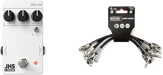 JHS Pedals 3 Series Delay Bundle with MXR Patch Cable 3 Pack