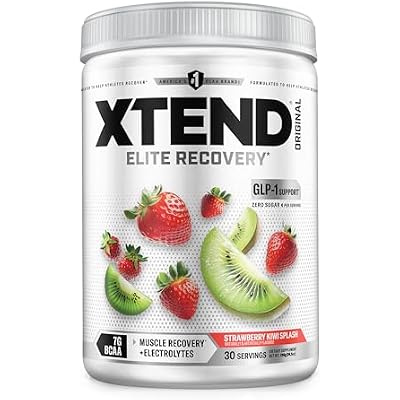 Xtend Original BCAA Powder, 7g BCAAs and 2.5g L-Glutamine for Muscle Recovery Hydration and Lean Muscle, Sugar Free Intra and Post Workout Drink with Electrolytes, Strawberry Kiwi Splash, 30 Servings