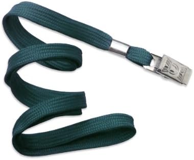 Specialist ID Teal Flat Non-Breakaway Lanyard With Steel Bulldog Clip, sod