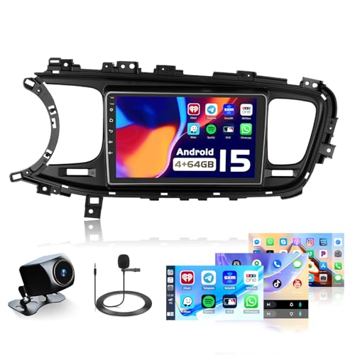 [DSP & 32EQ] 464G Android 15 Radio for Kia Optima K5 2014 2015, 9 inch 1280  720 Touch Screen for Optima Car Stereo with CarplayAndroid Auto5G WiFiGPSBluetooth 5.0SWC
