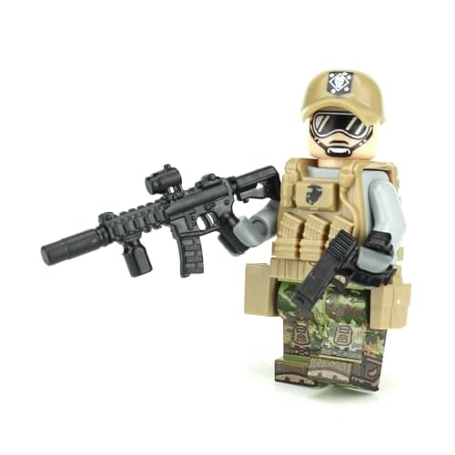 Battle Brick 1.6 Inches Tall Collectible Marine Raider Special Forces Minifigure Custom Minifigure | Genuine Military Minifig | Camo Printed in the USA | Great Gift for Ages 8 to Adult AFOL
