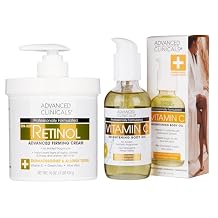 Advanced Clinicals Advanced Retinol Cream + Vitamin C Hydrating Body Oil Set