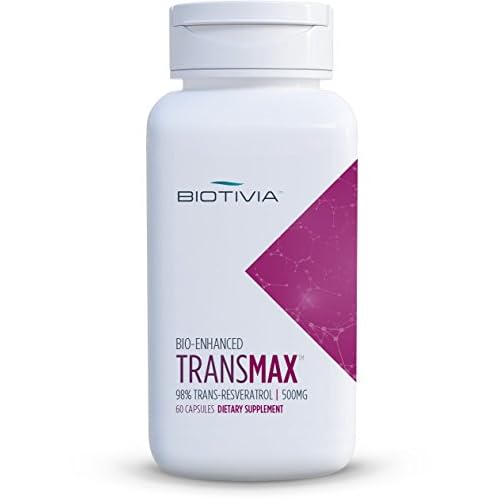 Transmax 1000mg 98% Trans-resveratrol  Polydatin  Piperine for Increased Bio-Availability. No Artificial Fillers or Additives. 60x500mg Vegan Capsules