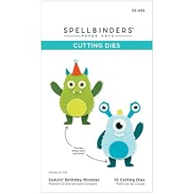 Spellbinders S3-495 Dancin Birthday Monster Etched Dies from The Monster Birthday Collection