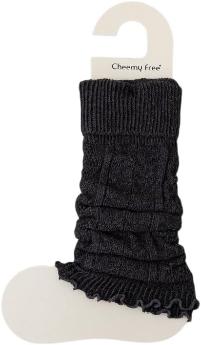XIXITIAO Leg Warmers for Women - Soft Flapel Ashion Knit Calf Accessories - Cute 80s Ruffle Leg Sleeves for Party Yoga