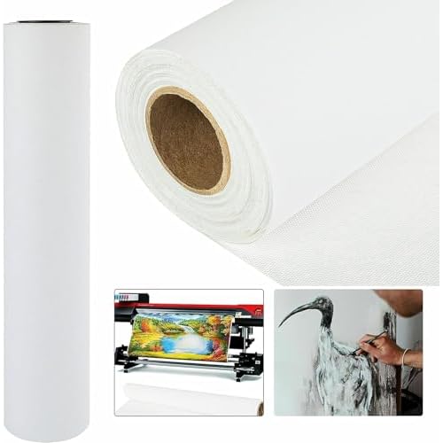 Professional Matte Canvas Roll Long Unstretched Canvas Roll Wide Format Inkjet Printer, Perfect for Fine Art, Photography, rchival Quality Prints 2 Rolls, 200GSM Polyester 24 x100ft