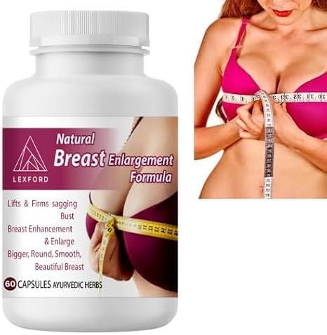 Booster Breast Enhancement Pills Natural Supplement for Breast Growth, Fuller Shape, Curvier Bust, Rounder Cleavage, 60 Capsule