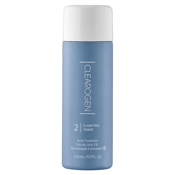 Clearogen Clarifying Toner for Acne and Blemishes, Face Toner, Facial Toner, Skin Toner, Acne Toner, Toner Oily Skin, Salicylic Acid Toner, Astringent for Face, Toners, 4 Fl Oz