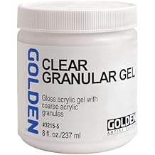 GOLDEN Clear Granular Gel, 8 fl. oz. Jar, Professional Acrylic Gel Medium, Transparent