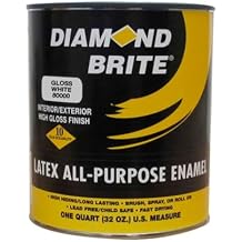 Diamond Brite Latex Gloss Enamel Paint, Gloss White 32 Oz. Pail