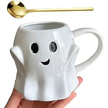 Ghost Mug, Ceramic Ghost Coffee Mug, Halloween Ghostface Mug, 14 Fl Oz