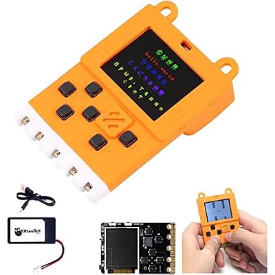 KittenBot Meowbit Card-Sized Retro Game Computer Codable Console for Microsoft Makecode Arcade & Python Video Game Compatible Micro:bit Expansion Board for Robot Building with Battery