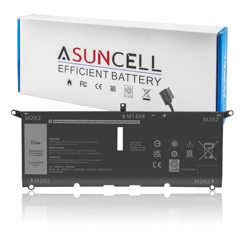 DXGH8 52Wh 7.6V Battery for Dell XPS 13 9370 9380 2019 Inspiron 13 7390 7391 2-in-1 5390 5391 7490 Latitude 3301 E3301 Vostro 5390 5391 Series 0H754V H754V G8VCF G8VCF6C HK6N5 P113G001 P82G P82G001