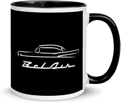1957 Chevy 57 Belair Bel Air Outline Antique American Collector Car Mug
