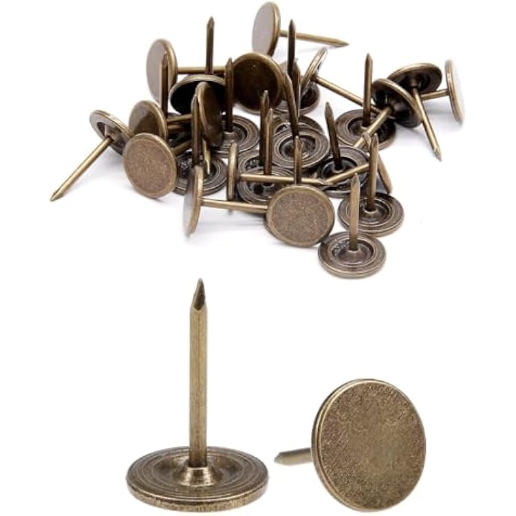 Brozen Heavy Duty Thumb Tacks, Extra Long Push Pins for Upholstery, Carpets, and Wood Surfaces, 100Pcs