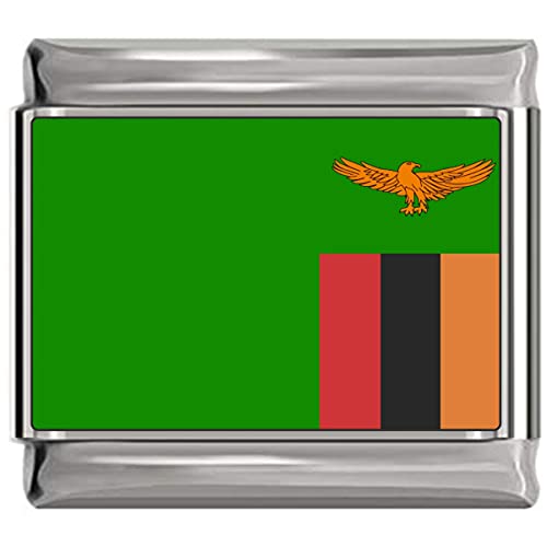 Zambia Flag Italian Charm