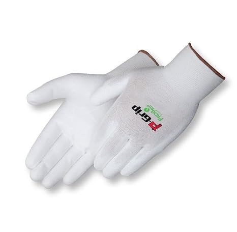 Liberty Glove & Safety P4640XL P-Grip Ultra-Thin Polyurethane Palm Coated Plain Knit Glove with 13-Gauge White Nylon/Polyester Shell, X-Large, White (Pack of 12)
