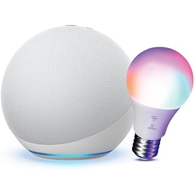 Echo Dot with Globe Electric Smart Color Bulb