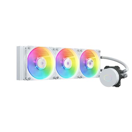 Cooler Master MasterLiquid ML360L ARGB V2 White Edition, Close-Loop AIO CPU Liquid Cooler, 3rd Gen Dual Chamber Pump, Triple SickleFlow 120mm for latest AMD & Intel Processor (MLW-D36M-A18PW-RW)