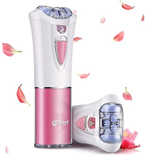 Flend Epilator for Women, Facial Hair Removal Epilator, Battery Powered(No Battery) Trimmer Electric Shaver with LED Light, Mini Cordless Razor for Arm Underarm Chin Bikini Leg