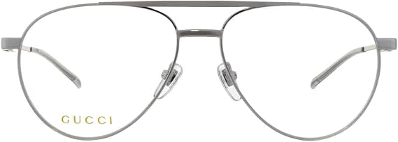 Silver Gucci Pilot Eyeglasses