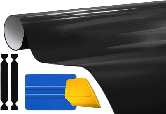 3M 1080 Gloss Black Air-Release Vinyl Wrap Roll with Toolkits (4ft x 5ft)