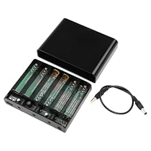 diymore 18650 Battery Holder with Wire 18650 Battery Holder Case 5V/9V/12V Series DIY Battery Storage Boxes,Black Plastic Batteries Case for 18650 Battery Box
