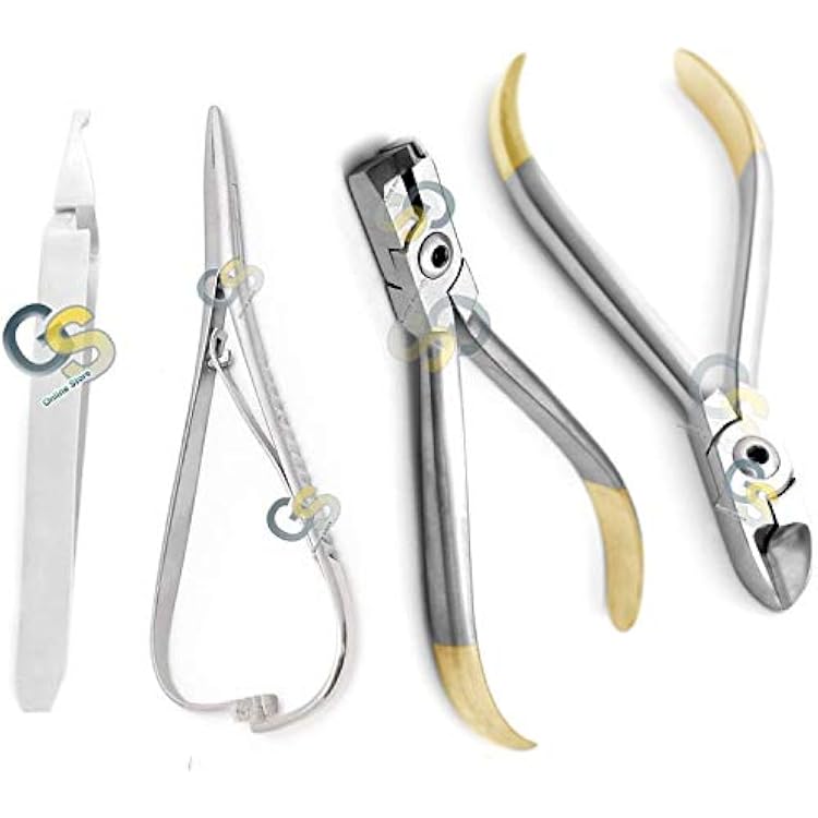 G.S Orthodontist Pliers Ortho Tool Set Distal Hard Wire Cutters Bracket Tweezers