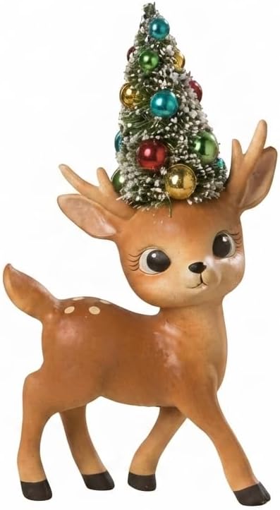 Bethany Lowe Merry & Bright Standing Reindeer Figurine