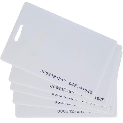 100pcs 125KHz Proximity Cards - EM4100/TK4100 Compatible, 1.8mm Thick, Read Only for Access Control