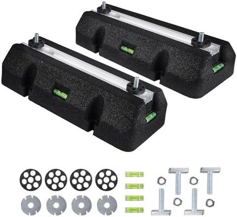 WISSCOOL Floor Mounting Base Kit Mini Split Air Conditioning Systems, Heavy-Duty Condenser Pad for AC Condensers Heat Pump System, Rubber Anti-Vibration Pads Outside 1500lbs 9000-18000BTU