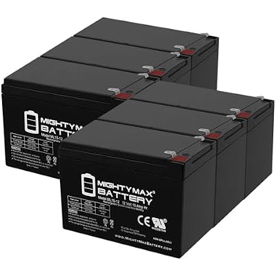Mighty Max Battery 12V 15AH F2 SLA Battery for AutoSkate Electric Skateboard - 6 Pack
