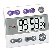 labForce (Powered by Thomas Scientific) 4-Channel Alarm Timer | Easy on The Eyes with a High-Decibel Alarm for Repetitive Testing (1 Each)