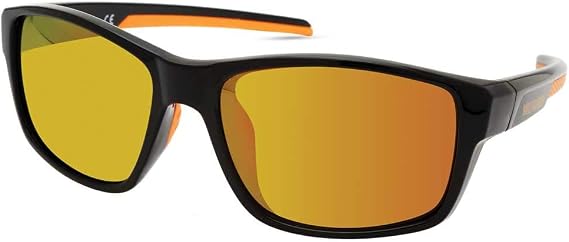 Harley-Davidson Mens Rectangle Shape Sunglasses, Black Frame/Smoke Mirror Lenses