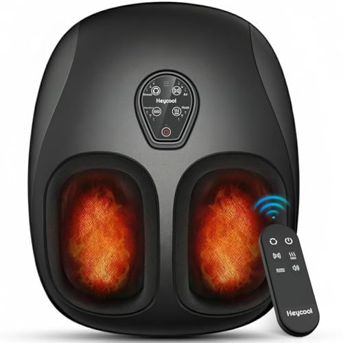 Heycool 2026 Upgraded Shiatsu Foot Massager FSA Eligible HSA, Mothers Day Gifts for Mom, Remote Control, Foot Massager with Heat, Compression & Vibration Massage for Plantar Fasciitis, Neuropathy