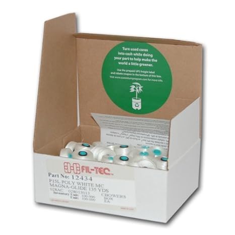 Prewound"L" Bobbins White - 100 count