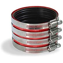 Supply Giant 37622CS No-Hub Coupling Heavy Duty Colored Shield, 4 inch, Red