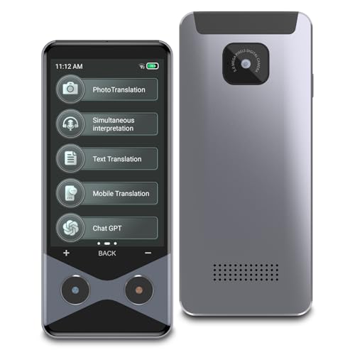 Language Translator Device with AI, 4G SIM & Offline Mode, 137 Languages Real-Time Two-Way Voice Translator, Photo Translation, No WiFi Required, Portable Translator for Travel, Business & Learning