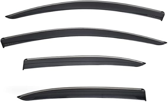 WellVisors Window Visors for Mitsubishi Mirage G4 Sedan 2017-2024 | With Black Trims, Wind Deflector Rain Guards, 3-847MI015