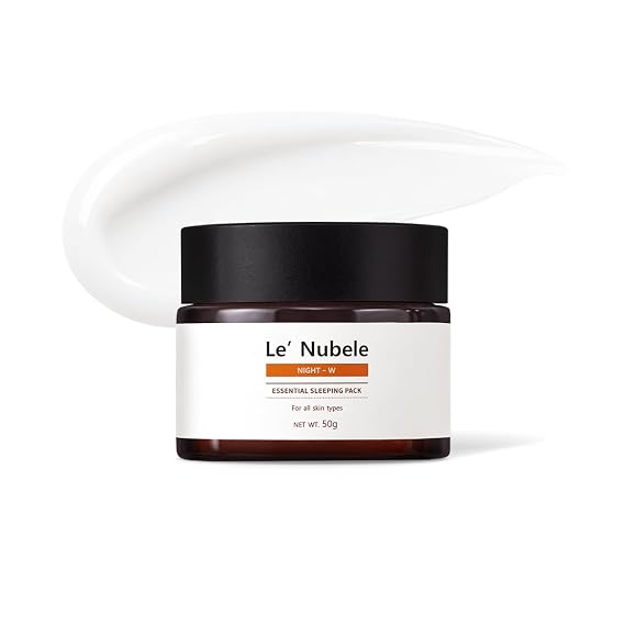 Le' Nubele Night W Sleeping Pack for Dry Skin & Fine Lines | Niacinamide + Aloe Vera + Adenosine + Peptide + EGF | Overnight Mask, Hydrating, Wrinkle Care, Korean Skincare | 50g1.76oz