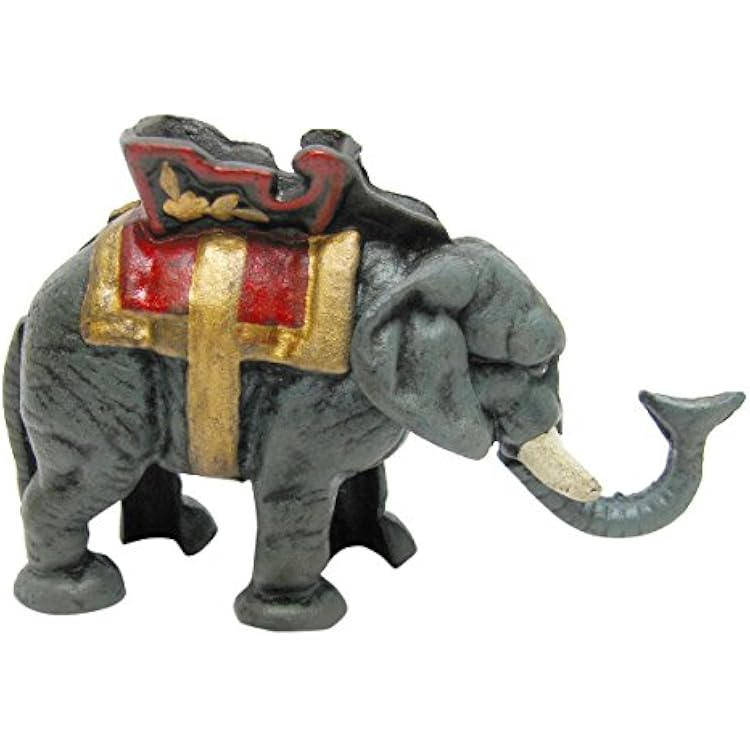 Design Toscano Circus Elephant Collectors Die Cast Iron Mechanical Coin Bank